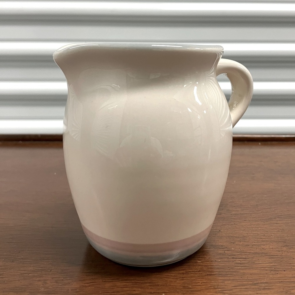 Vintage Pink-Blue Striped PFALTZGRAFF AURA Creamer 024 USA